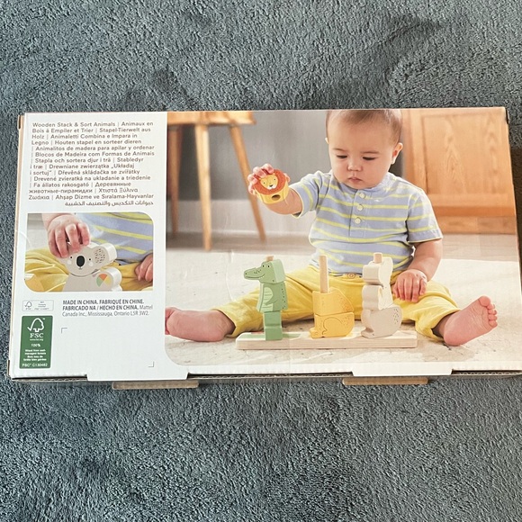 Fisher Price Wooden Stack & Sort Animals Toy - Picture 2 of 2